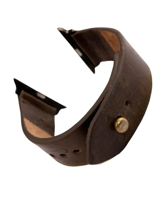 Chocolate Brown | Ostrich Apple Watch Strap - Pure Leather Strap