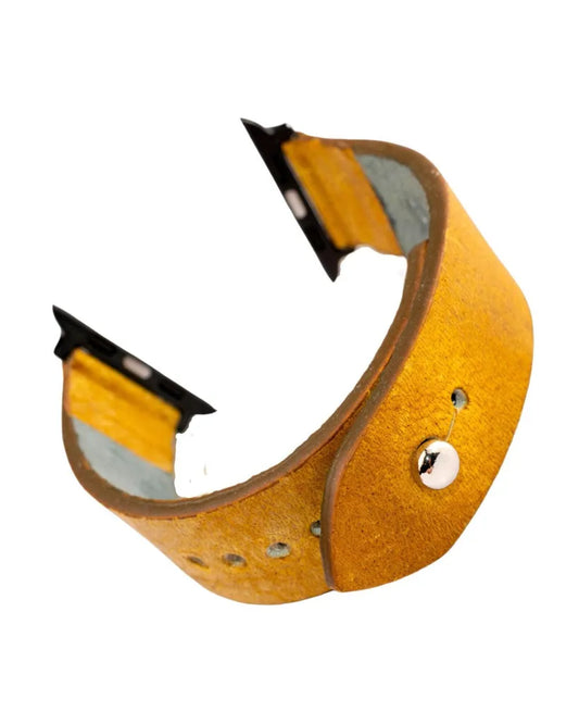 Mustard Yellow Apple Watch Strap - Pure Leather Strap