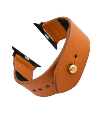 Burnt Orange Apple Watch Strap - Pure Leather Strap