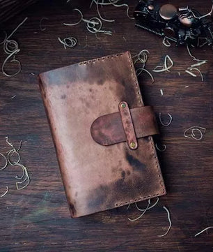 The Trésor - Leather Book Cover (Hand Dyed, Patina)