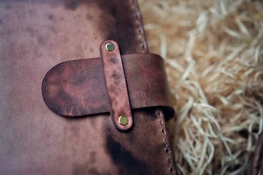 The Trésor - Leather Book Cover (Hand Dyed, Patina)