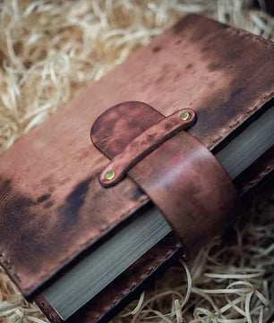 The Trésor - Leather Book Cover (Hand Dyed, Patina)