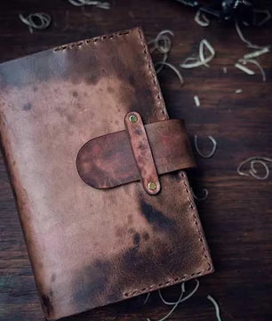The Trésor - Leather Book Cover (Hand Dyed, Patina)