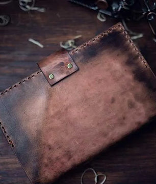 The Trésor - Leather Book Cover (Hand Dyed, Patina)