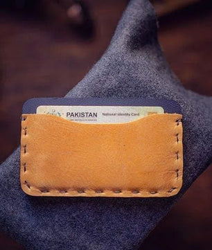 The Marc – Card Holder (Blue-Mustard)