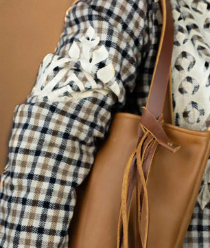 The Julie - Mid Brown Leather Tote Bag