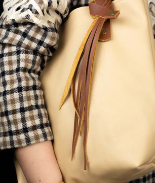 The Julie - Beige Leather Tote Bag