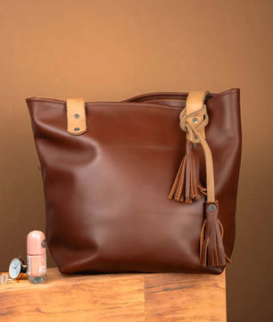 The Julie - Deep Brown Tote Bag