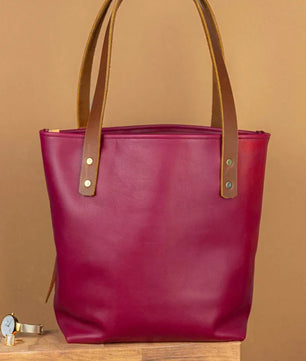 The Julie - Magenta Burgundy Tote Bag