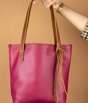 The Julie - Magenta Burgundy Tote Bag