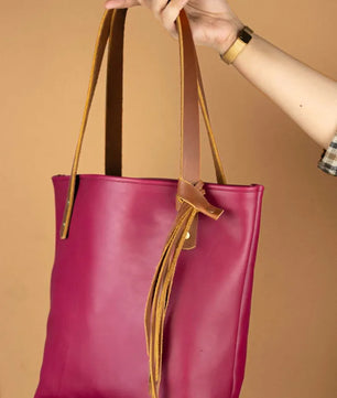 The Julie - Magenta Burgundy Tote Bag