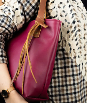 The Julie - Magenta Burgundy Tote Bag