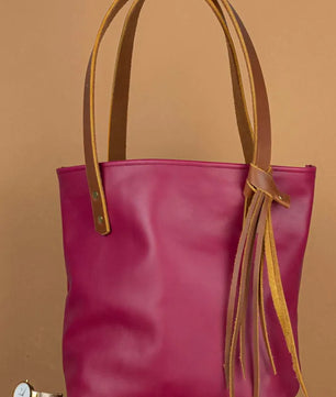 The Julie - Magenta Burgundy Tote Bag