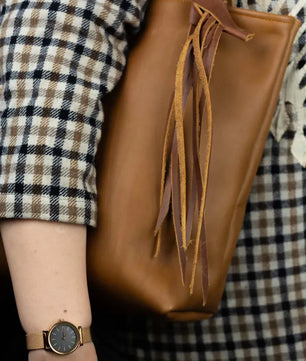 The Julie - Mid Brown Leather Tote Bag