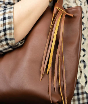 The Julie - Chocolate Brown Leather Tote Bag