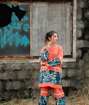 Amber - Coral Handmade Co-ord Set