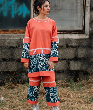 Amber - Coral Handmade Co-ord Set