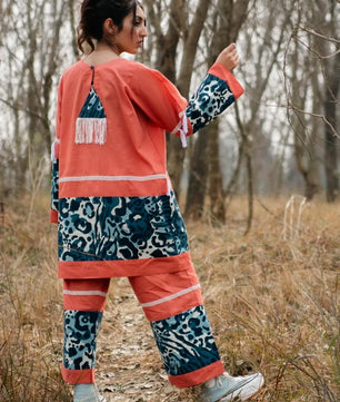 Amber - Coral Handmade Co-ord Set