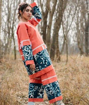 Amber - Coral Handmade Co-ord Set