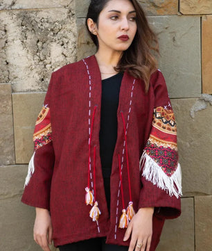 Maroon | Handmade Premium Cardigan | Winter Wrap