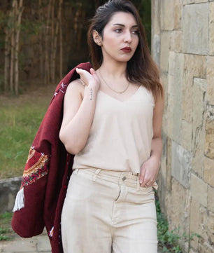 Maroon | Handmade Premium Cardigan | Winter Wrap