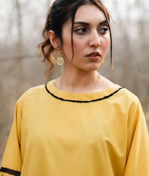 Amber - Mustard Yellow Handmade Co-ord Set