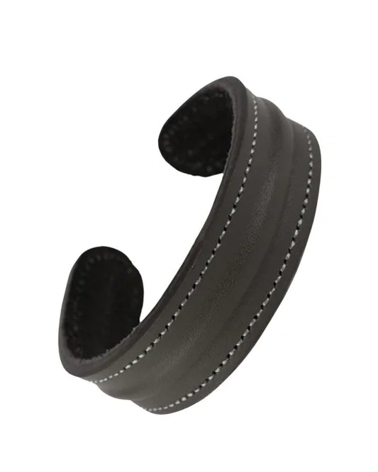 The Grit - Taupe Gray - Kara Style Leather Bracelet / Leather Cuff