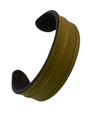 The Grit - Moss Olive - Kara Style Leather Bracelet / Leather Cuff