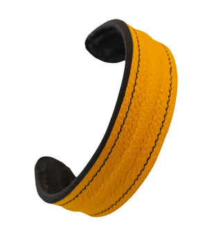 The Grit - Mustard Yellow - Kara Style Leather Bracelet / Leather Cuff