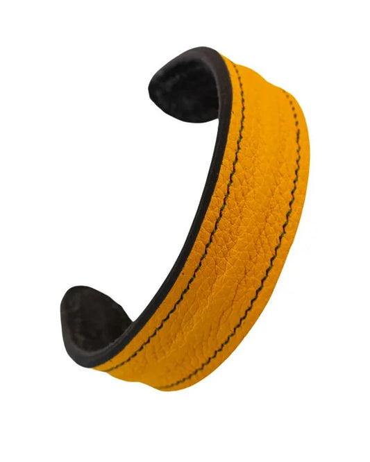 The Grit - Mustard Yellow - Kara Style Leather Bracelet / Leather Cuff