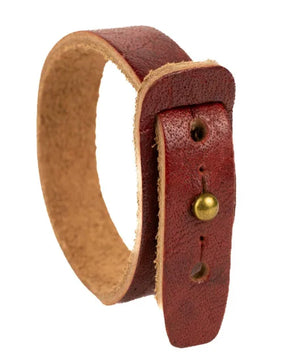 Blaire - Rugged Burgundy Leather Bracelet (Unisex)