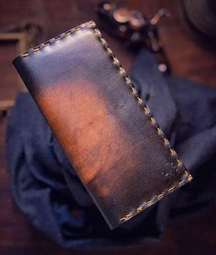 The Jules - Hand-Dyed Patina Leather Long Wallet