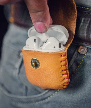 Prestige Mustard - Leather Case for AirPods 2