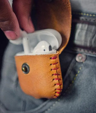 Prestige Mustard - Leather Case for AirPods 2