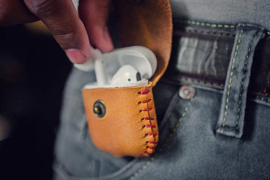 Prestige Mustard - Leather Case for AirPods 2