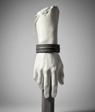 The Grit - Taupe Gray - Kara Style Leather Bracelet / Leather Cuff