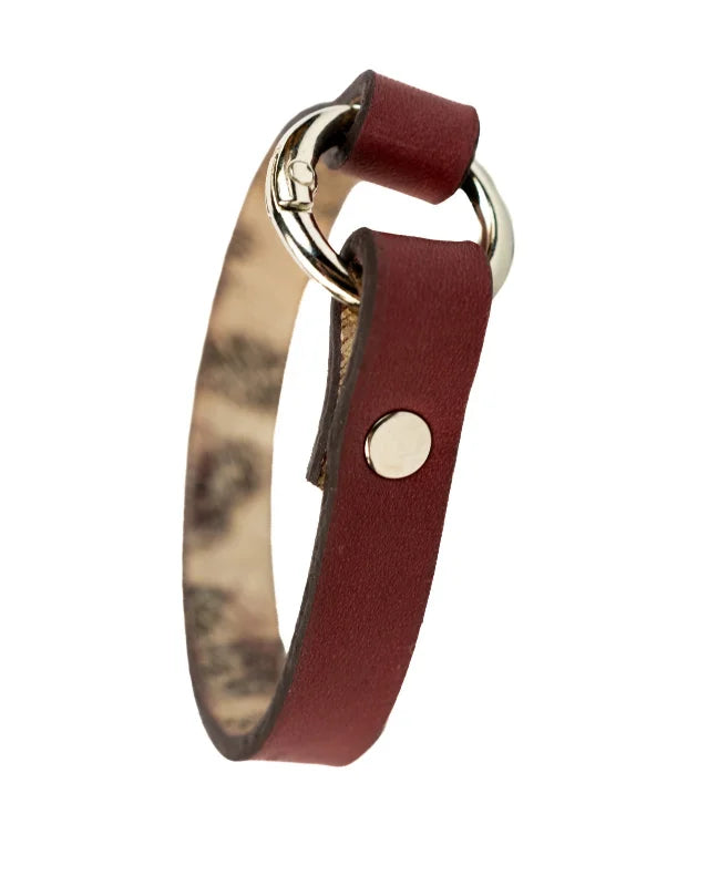 Rizz - Burgundy Leather Bracelet (Unisex)