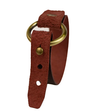 Ryker - Burgundy Leather Bracelet (Unisex)