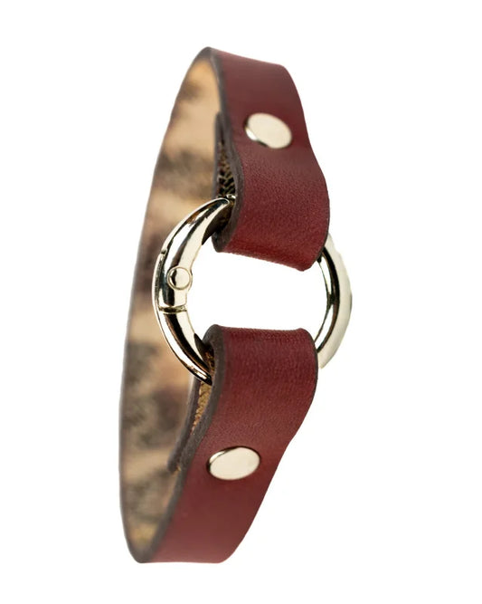 Rizz - Burgundy Leather Bracelet (Unisex)