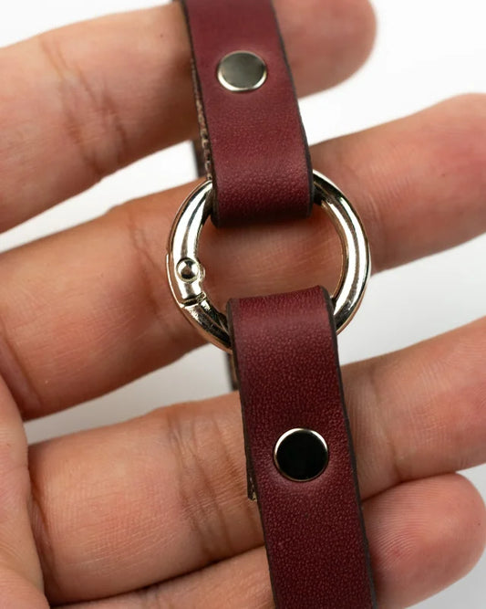 Rizz - Burgundy Leather Bracelet (Unisex)