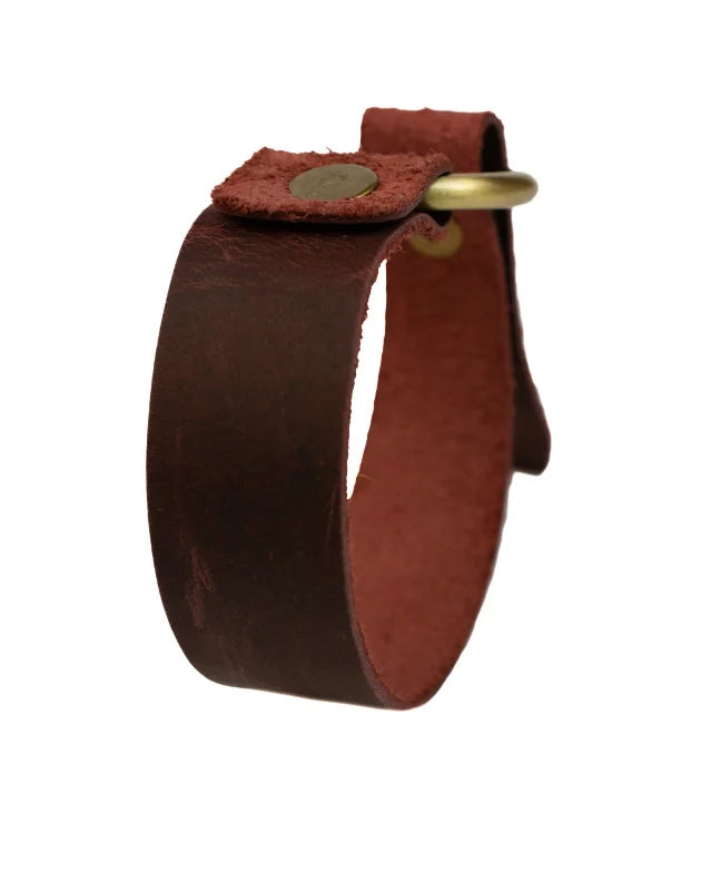 Ryker - Burgundy Leather Bracelet (Unisex)
