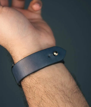 Gray Leather Watch Strap - Quick Release Pins - The Hermoso