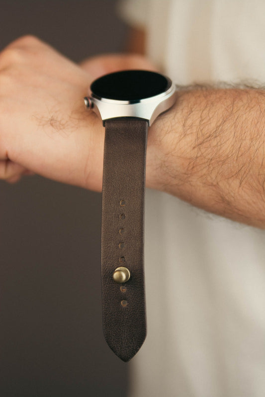 Coco Brown Leather Watch Strap - Quick Release Pins -The Hermoso