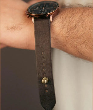 Coco Brown Leather Watch Strap - Quick Release Pins -The Hermoso