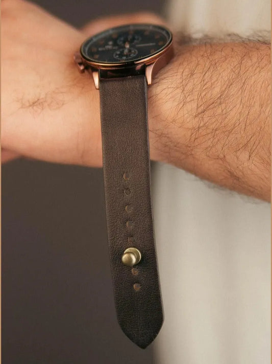 Coco Brown Leather Watch Strap - Quick Release Pins -The Hermoso