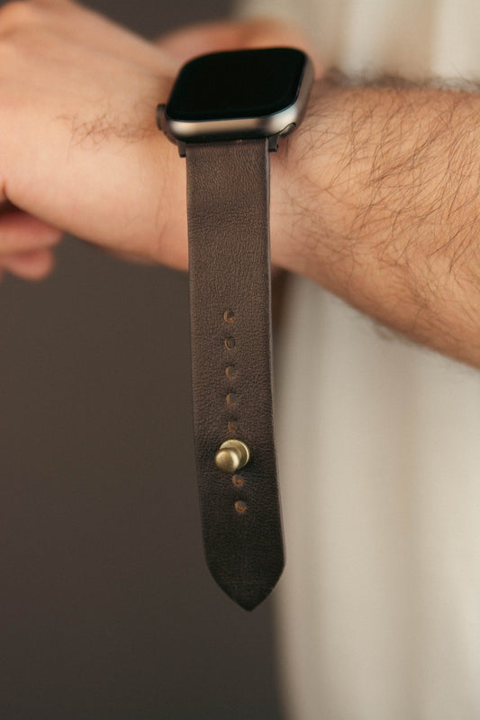 Coco Brown Apple Watch Strap - Pure Leather Strap