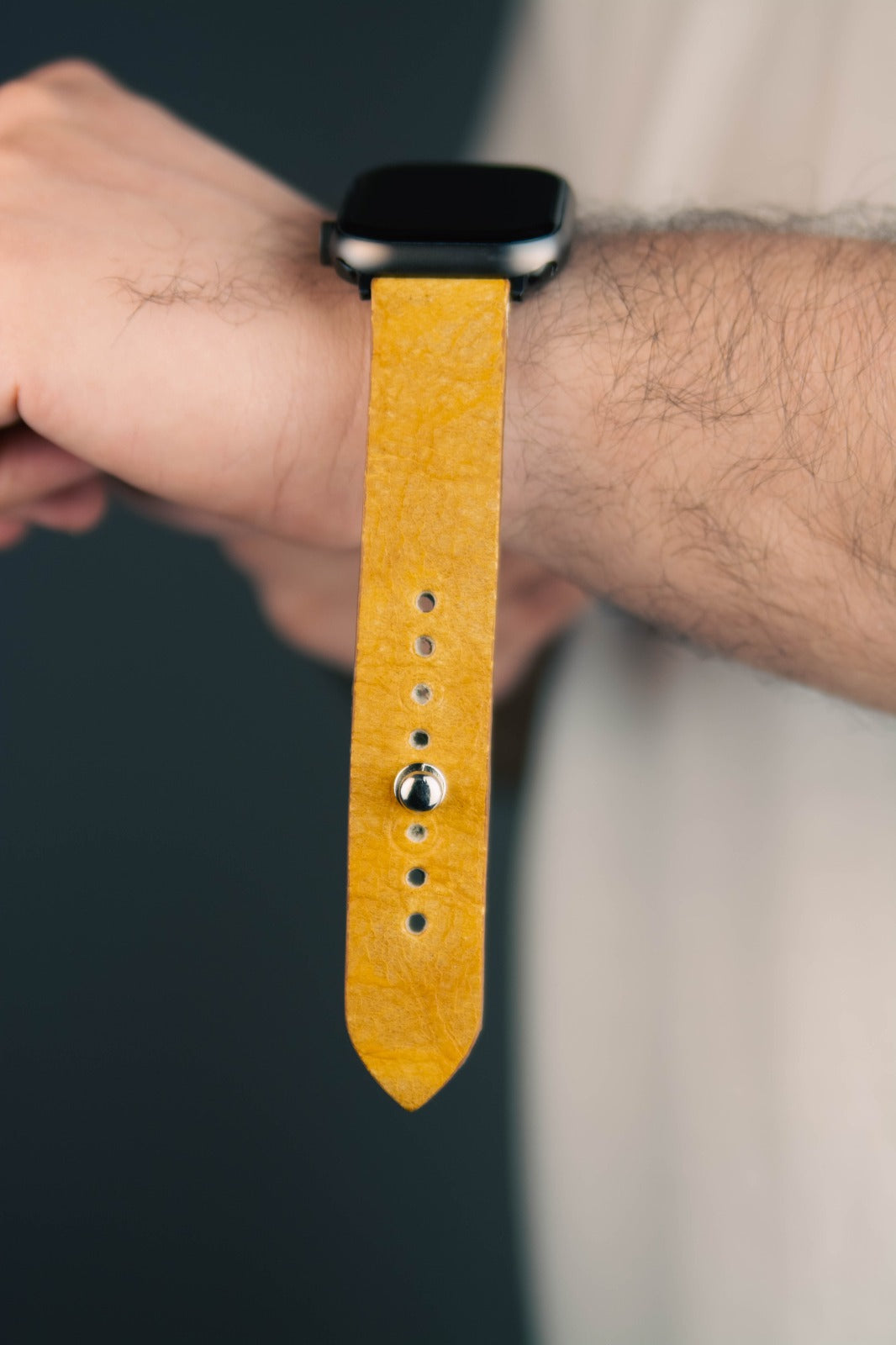 Mustard Yellow Apple Watch Strap - Pure Leather Strap