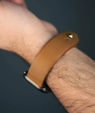 Bronze Leather Watch Strap - Quick Release Pins - The Hermoso