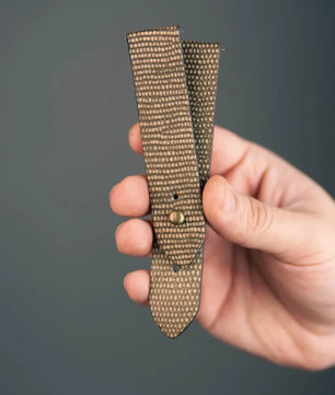 Russet | Lizard Tex Leather Watch Strap - Quick Release Pins - The Hermoso