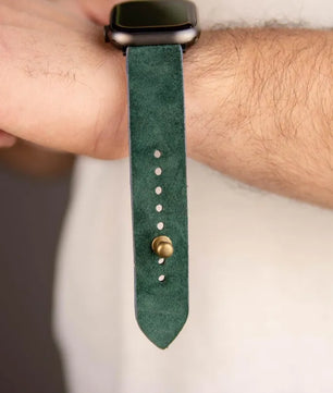 Emerald Green Apple Watch Strap - Suede Leather Strap